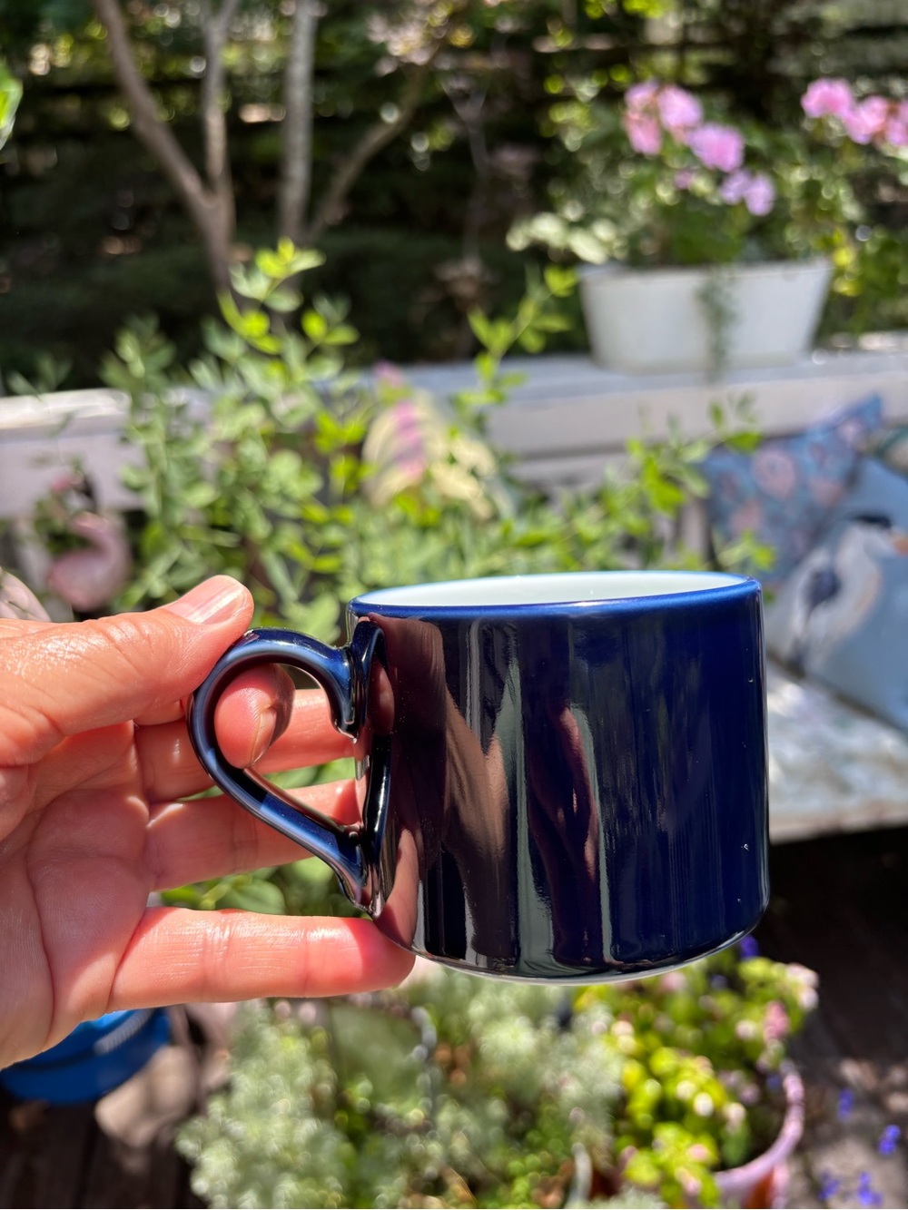 Dansk Ceylon Blue Ceramic Coffee Mug - Set of 4 NIB